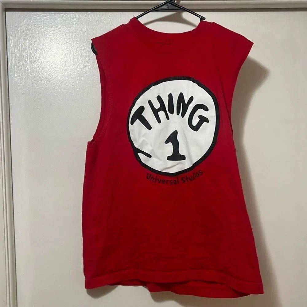Thing 1 Universal Studios muscle tank large